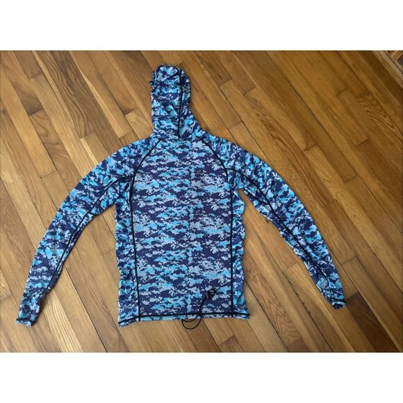 IST PURiGUARD Camouflage Spearfishing Rash Guard with Hood, Loading Pad Size M - Picture 6 of 6